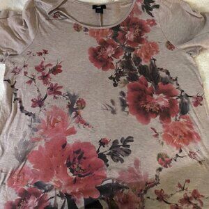 Leebe Women's 3X Short Sleeve Floral T-Shirt